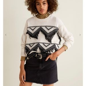 Mango Sweater with fringe detail